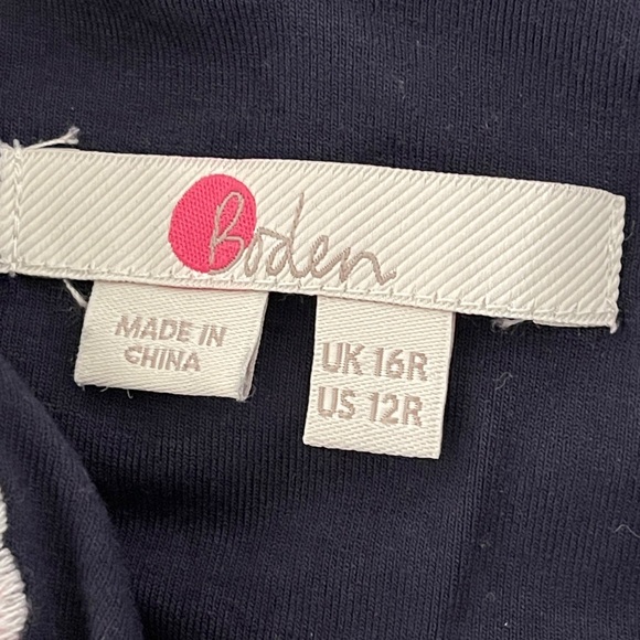 Boden Marcia Blue Embroidered Floral Maxi Dress Flamingo Boho Tropical Size 12 - Picture 7 of 8